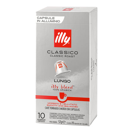 Illy Nespresso Compatible Coffee Pods 10: Lungo Classico