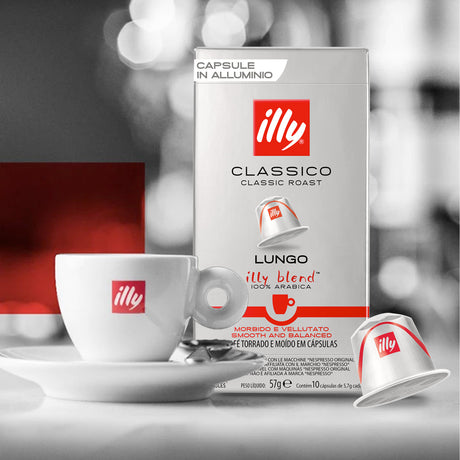 Illy Nespresso Compatible Coffee Pods 10: Lungo Classico