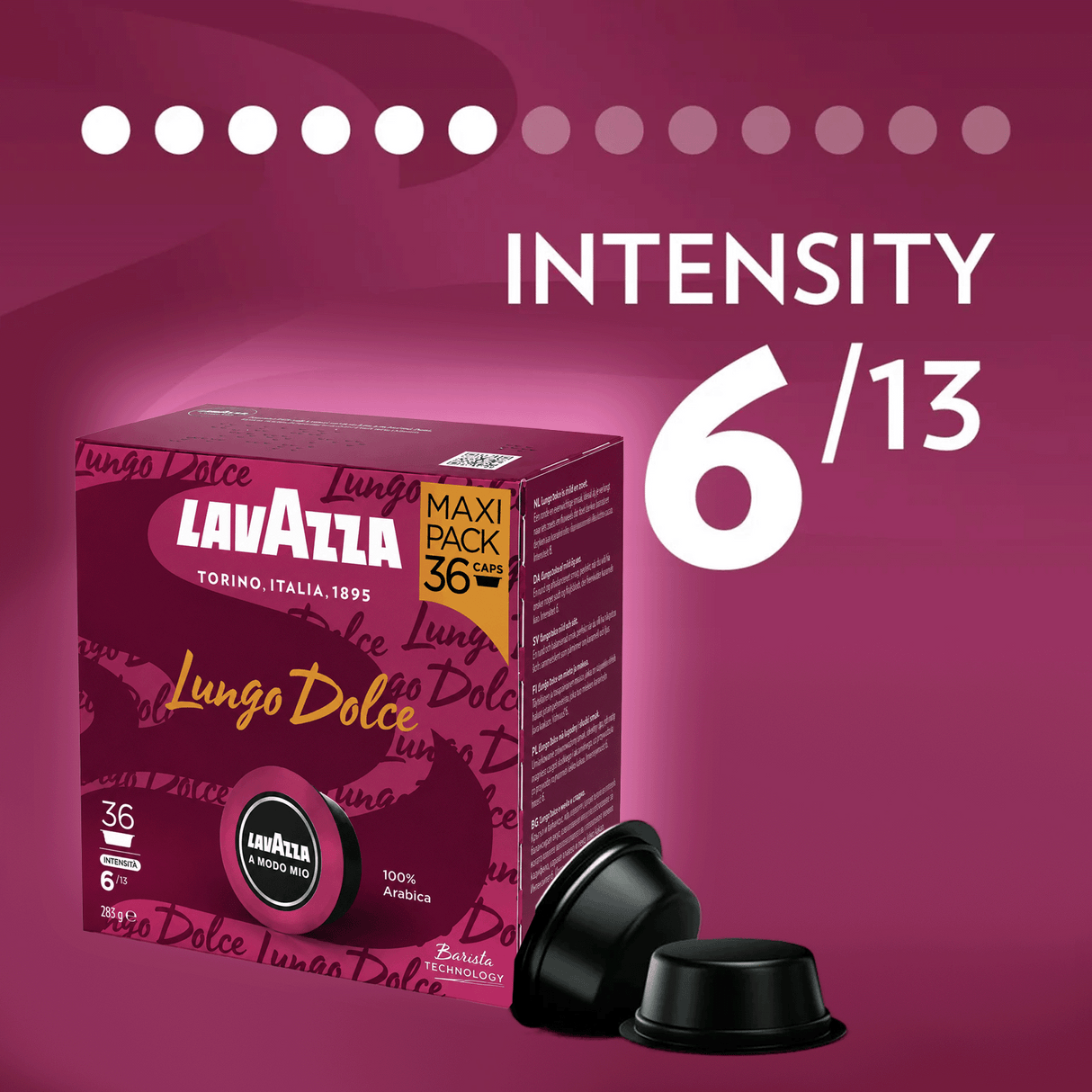 Lavazza A Modo Mio Lungo Dolce 36 Coffee Pods
