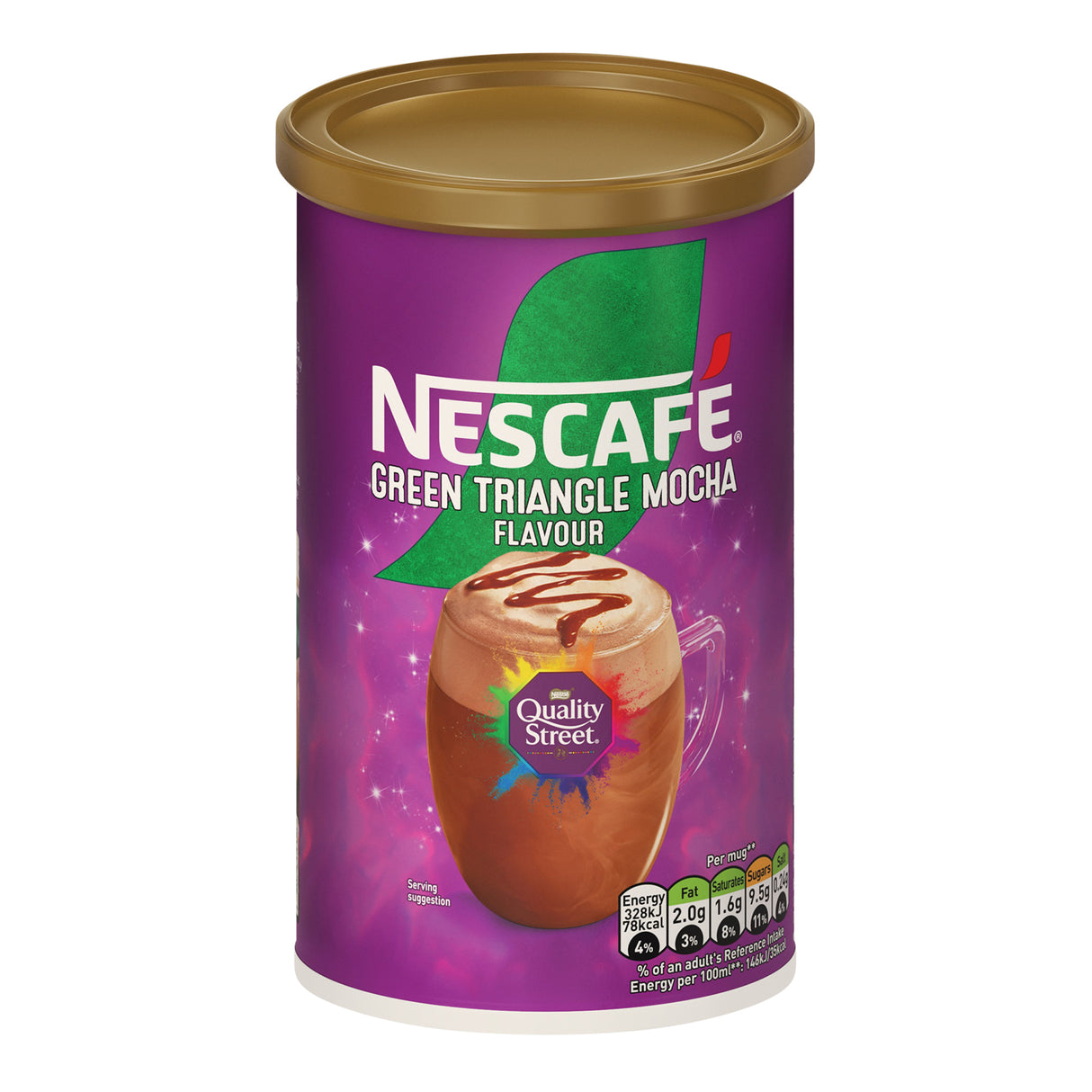 Nescafe Quality Street Green Triangle Hazelnut Mocha Coffee 260g Tub