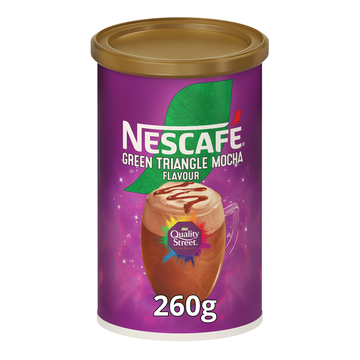Nescafe Quality Street Green Triangle Hazelnut Mocha Coffee 260g Tub