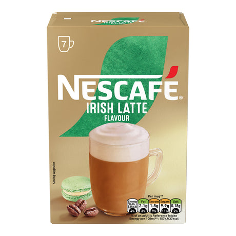 Nescafe Irish Latte flavor packaging on a white background