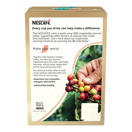 Nescafe coffee packaging with a focus on sustainability and sourcing