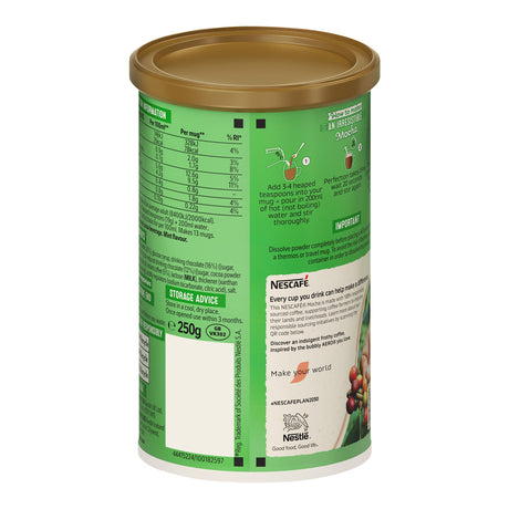 Nescafe Aero Peppermint Mocha Coffee 250g Tub reverse