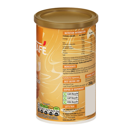 Nescafe Vanilla Cookie Dough Latte Coffee 260g Tub
