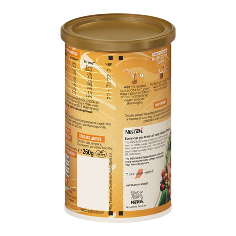 Nescafe Vanilla Cookie Dough Latte Coffee 260g Tub