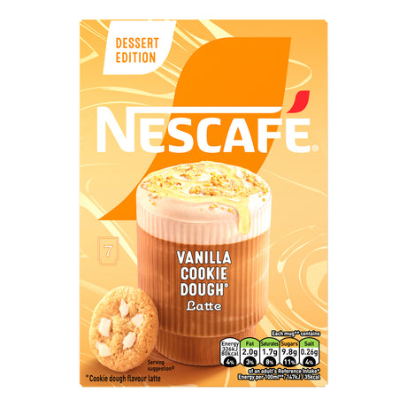 Nescafe Vanilla Cookie Dough Latte packaging on a white background