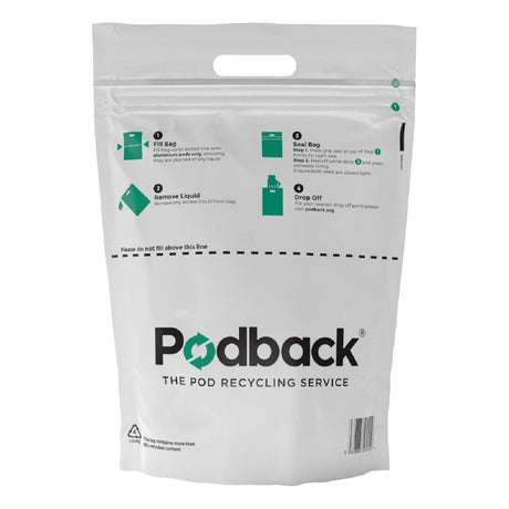 Podback For Nespresso® Aluminium Pods White Recycling 1 Bag (max 20 per order)