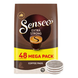 Senseo Extra Strong coffee pads packaging with 48 mega pack indication.