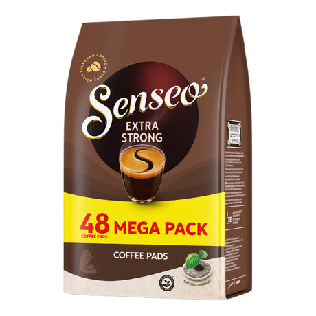 Senseo Extra Strong coffee pads packaging on a white background
