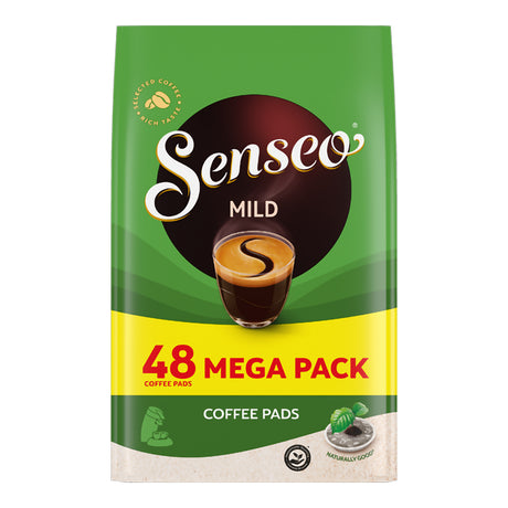 Senseo Mild coffee pads packaging on a white background