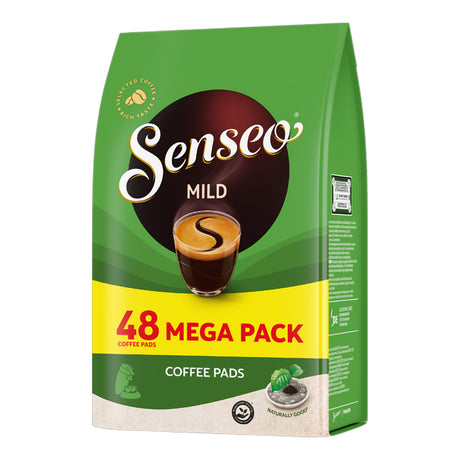 Senseo Mild coffee pads packaging on a white background