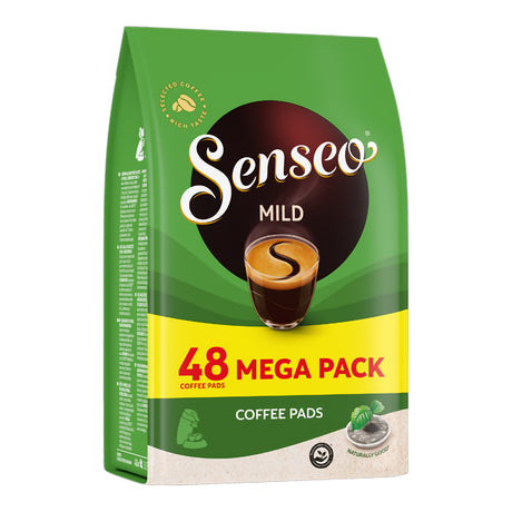 Senseo Mild coffee pads packaging on a white background