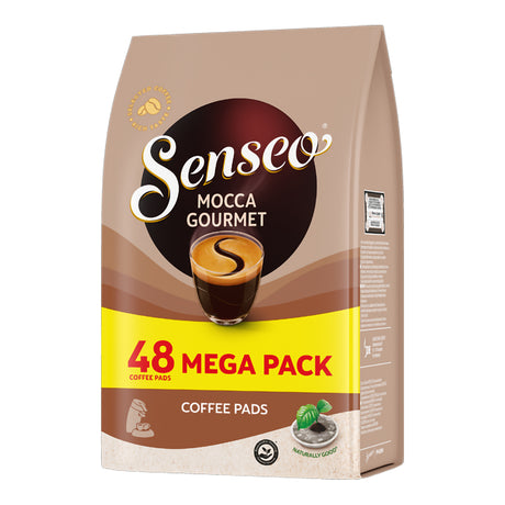 Senseo Mocca Gourmet coffee pads packaging on a white background
