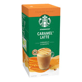 Starbucks Caramel Latte instant coffee packaging on a white background