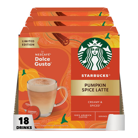 Dolce Gusto Starbucks Pumpkin Spice Latte Coffee Pods - Case