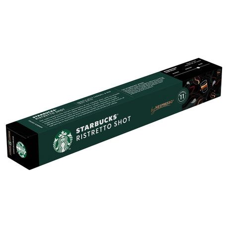 Starbucks Ristretto Shot packaging for Nespresso on a white background