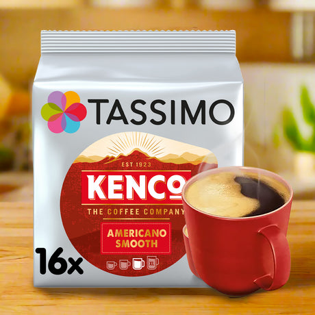Tassimo Americano Smooth Coffee Pods in kitchen