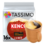 Tassimo Kenco colombian coffee pods with drink