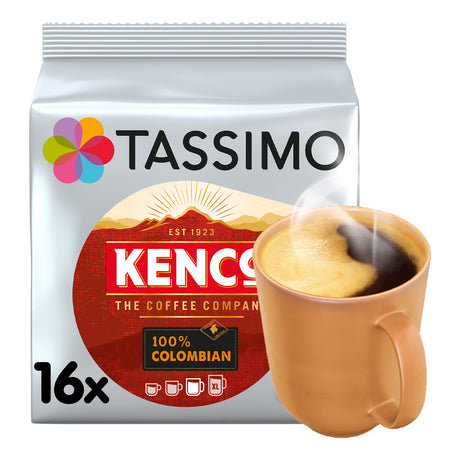 Tassimo Kenco colombian coffee pods with drink