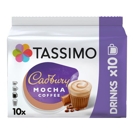 Tassimo Cadbury Mocha Coffee package on a white background
