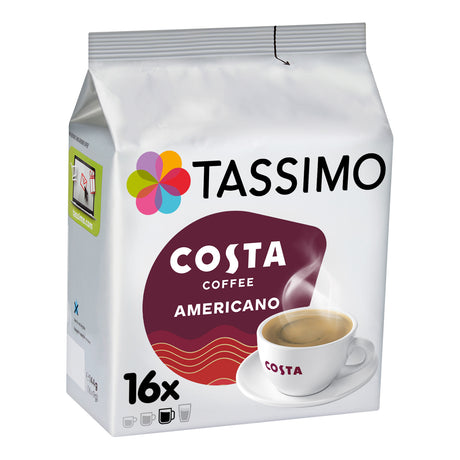 Tassimo Costa Coffee Americano packaging on a white background