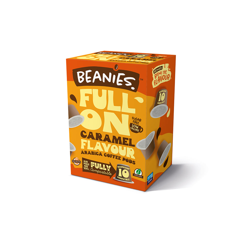 Beanies Caramel Flavour Coffee Capsules x10 Nespresso Compatible