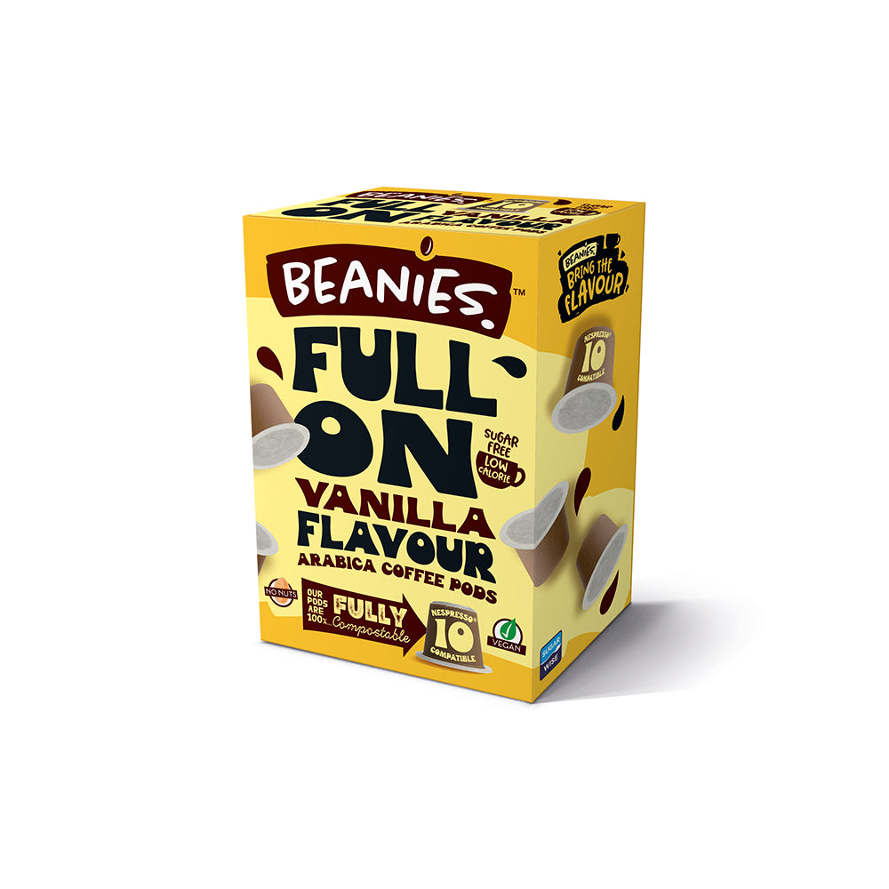 Beanies Vanilla Flavour Coffee Capsules x10 Nespresso Compatible
