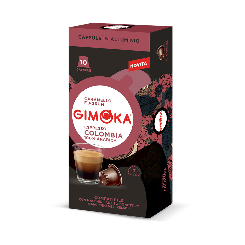 Gimoka Espresso Colombia 10 Nespresso Compatible Aluminium Pods