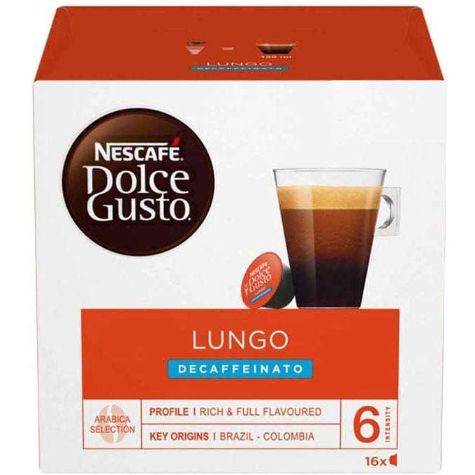 Dolce Gusto Lungo Decaf Coffee Pods