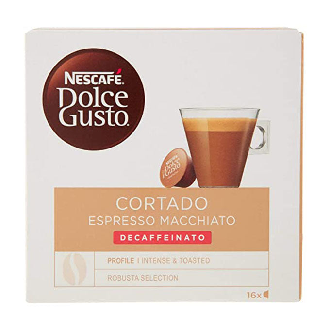 Dolce Gusto Espresso Cortado Macchiato Decaf Coffee Pods