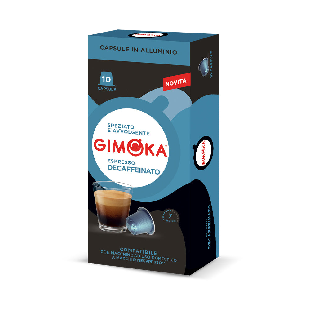 Gimoka Espresso Decaffeinato 10 Nespresso Compatible Aluminium Pods