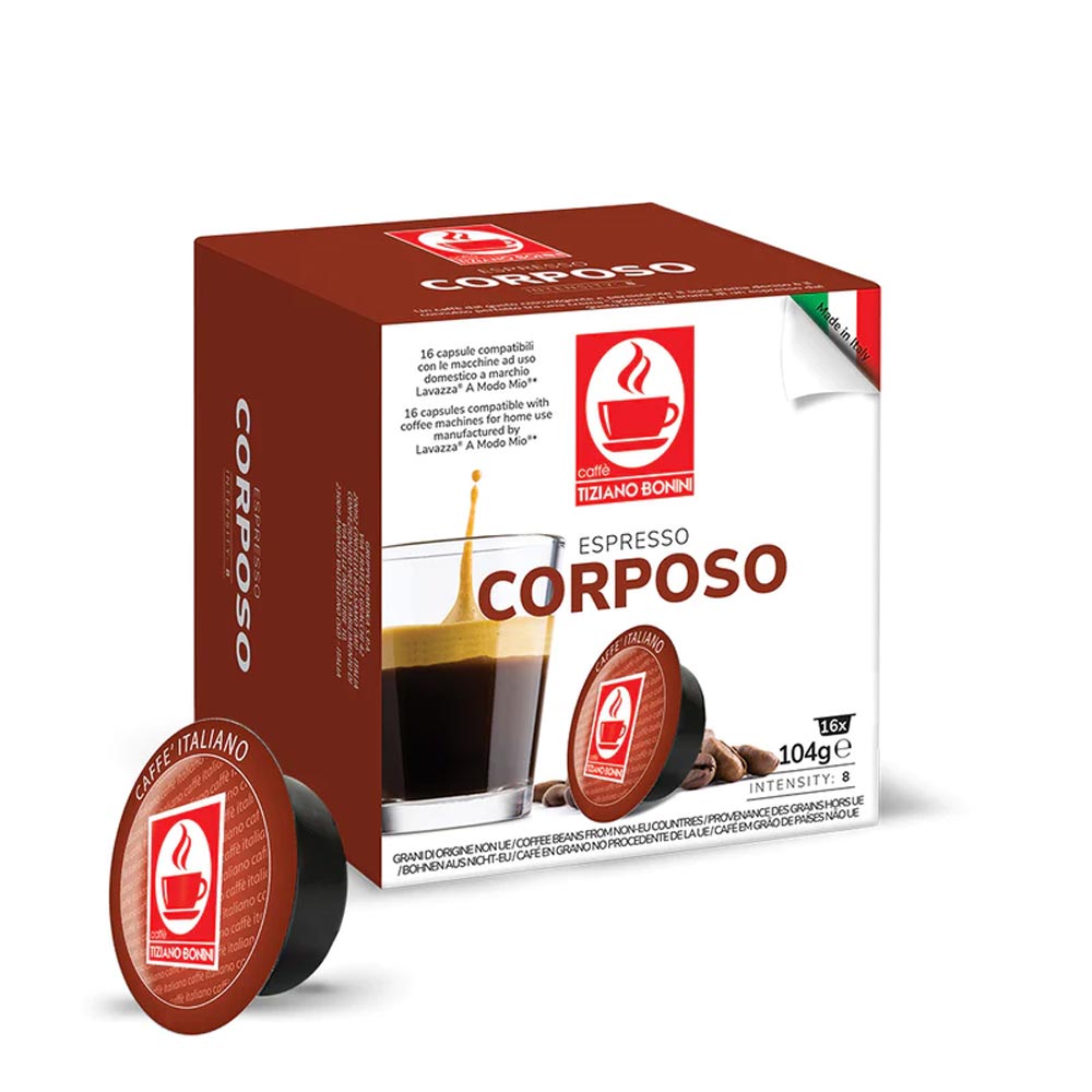 Bonini Espresso Corposo Capsules for Lavazza Machines x16