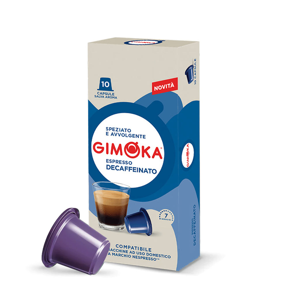 Gimoka Espresso Decaffeinato 10 Nespresso Compatible Plastic Pods