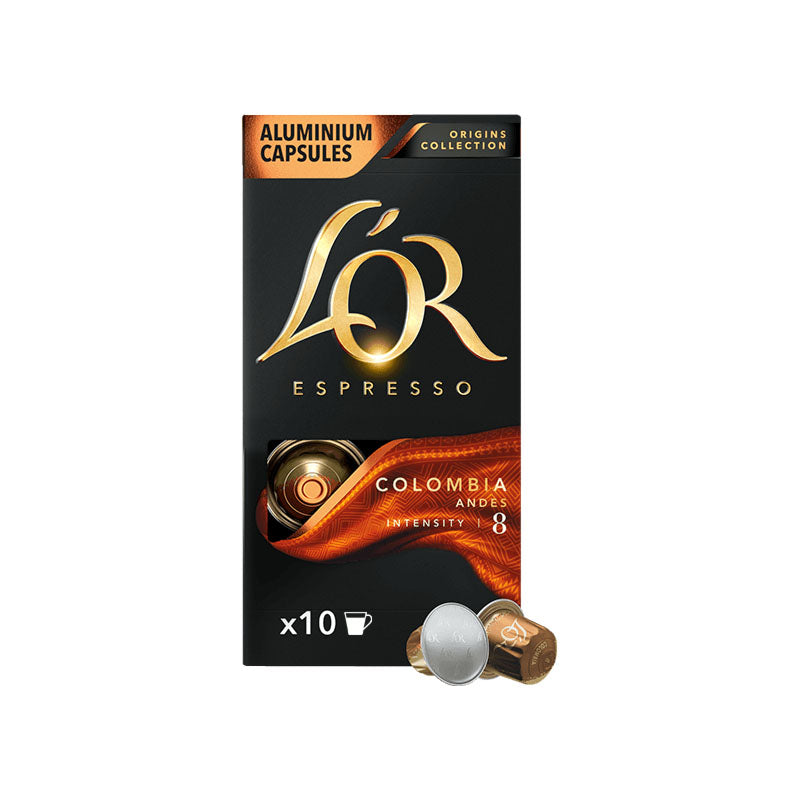 L'OR Colombia Espresso Coffee Capsules x10 Nespresso Compatible