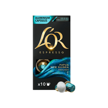 L'OR Papua New Guinea UTZ Espresso Coffee Capsules x10 Nespresso Compatible