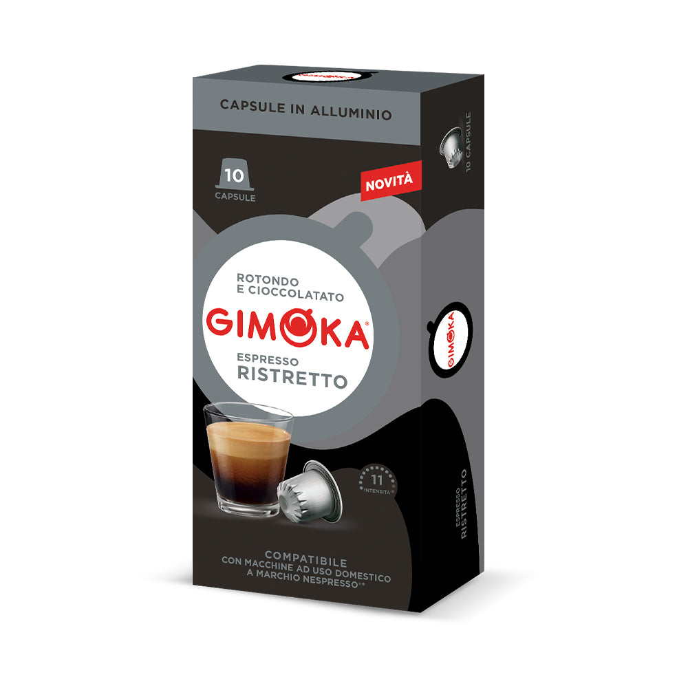 Gimoka Espresso Ristretto 10 Nespresso Compatible Aluminium Pods