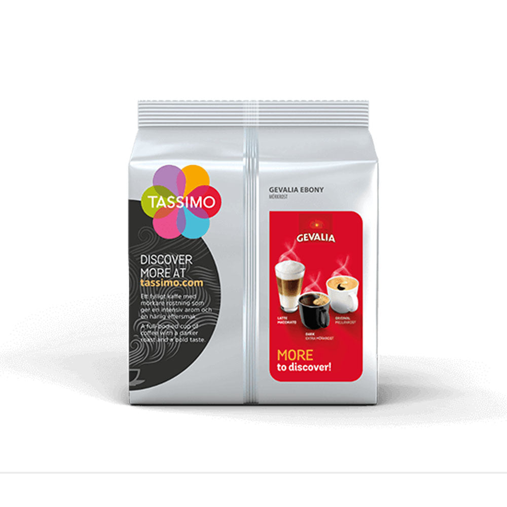 Tassimo Gevalia Ebony Coffee Pods back of packet