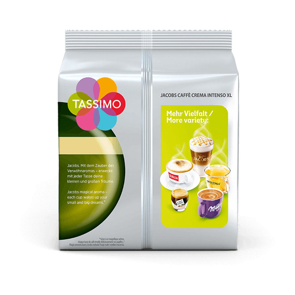 Tassimo Jacobs Caffé Crema Intenso XL Coffee Pods Back of Packet