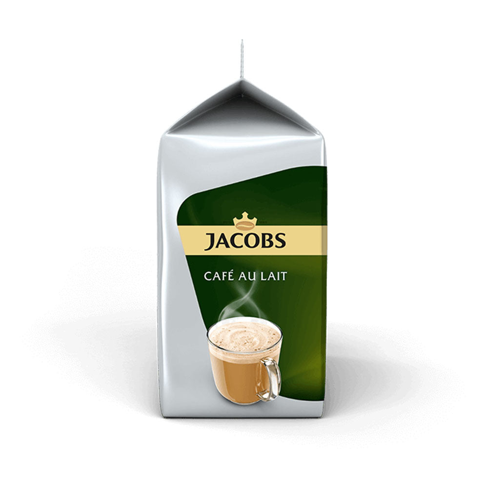 Tassimo Jacobs Café au Lait Coffee Pods side of packet