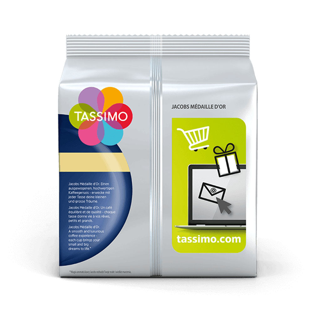 Tassimo Jacobs Médaille d'Or Coffee Pods Back of packet
