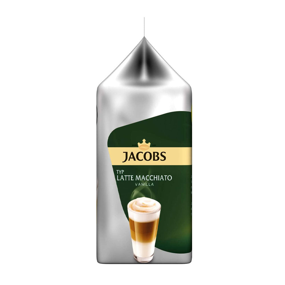 Tassimo Jacobs Vanilla Latte Macchiato Coffee Pods side of packet