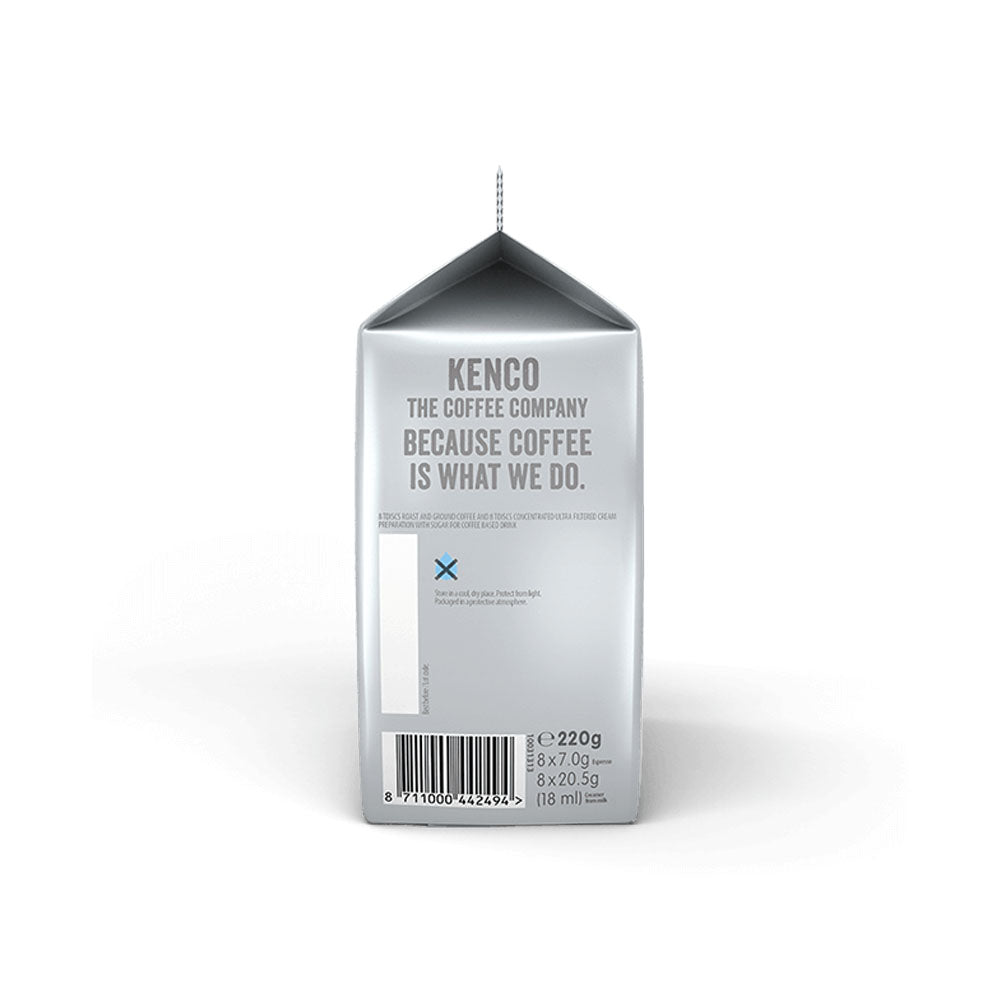 Tassimo Kenco Flat White Coffee Pods Side of Packet