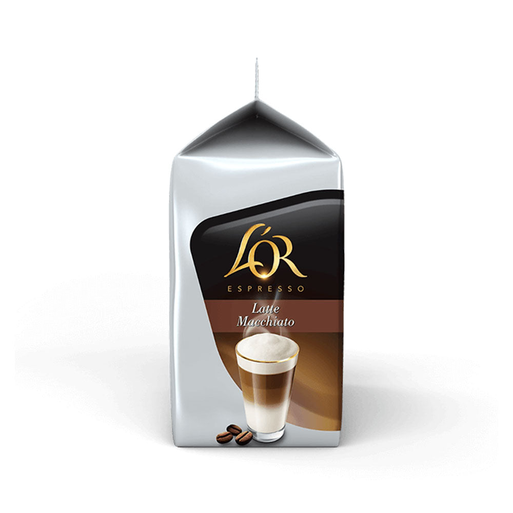 Tassimo L'Or Latte Macchiato Coffee Pods side of packet
