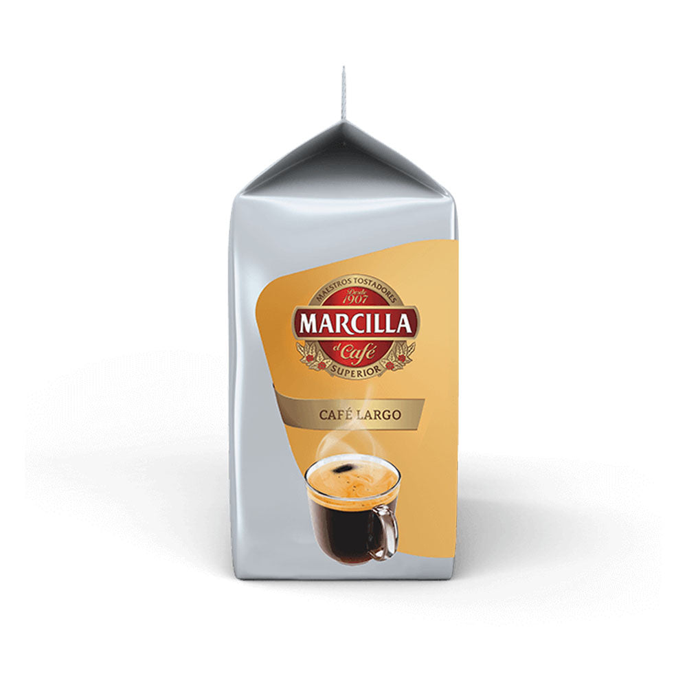 Tassimo Marcilla Café Largo Coffee Pods Side of packet