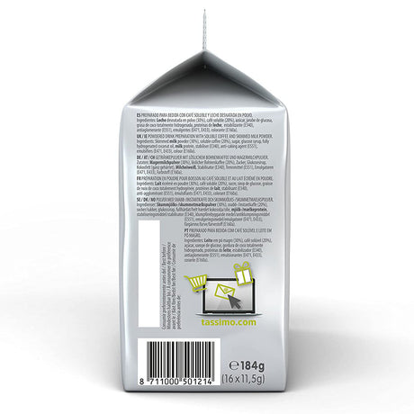 Tassimo Marcilla Cortado Coffee Pods side of packet