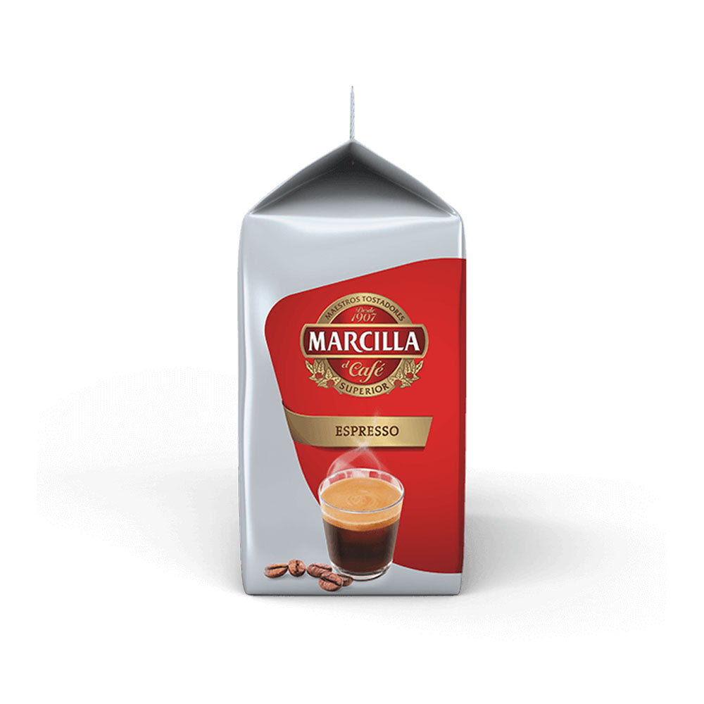 Tassimo Marcilla Espresso Coffee Pods side of packet