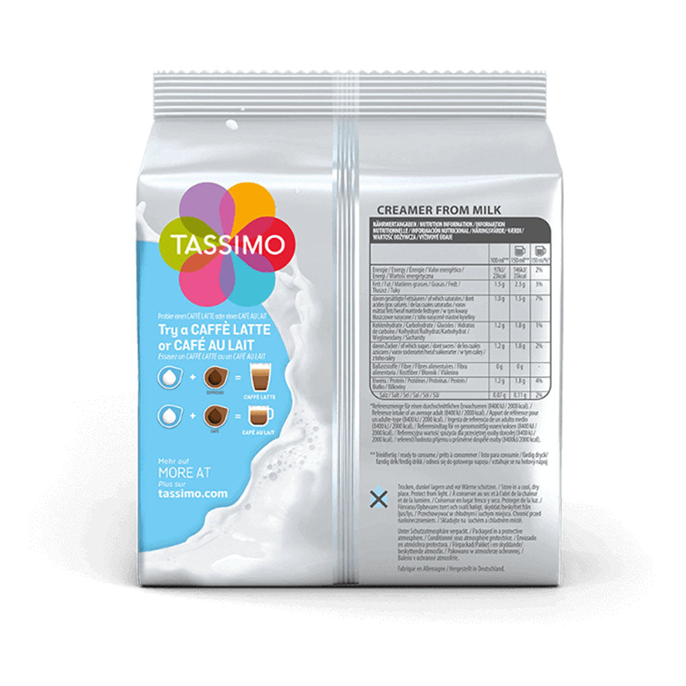 Tassimo Milk Creamer Milk Pods back of packet