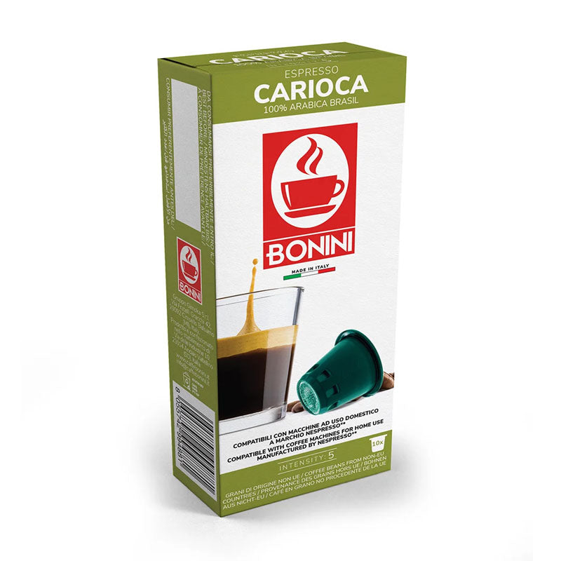 Bonini Carioca 10 Capsule Nespresso Compatible Pods