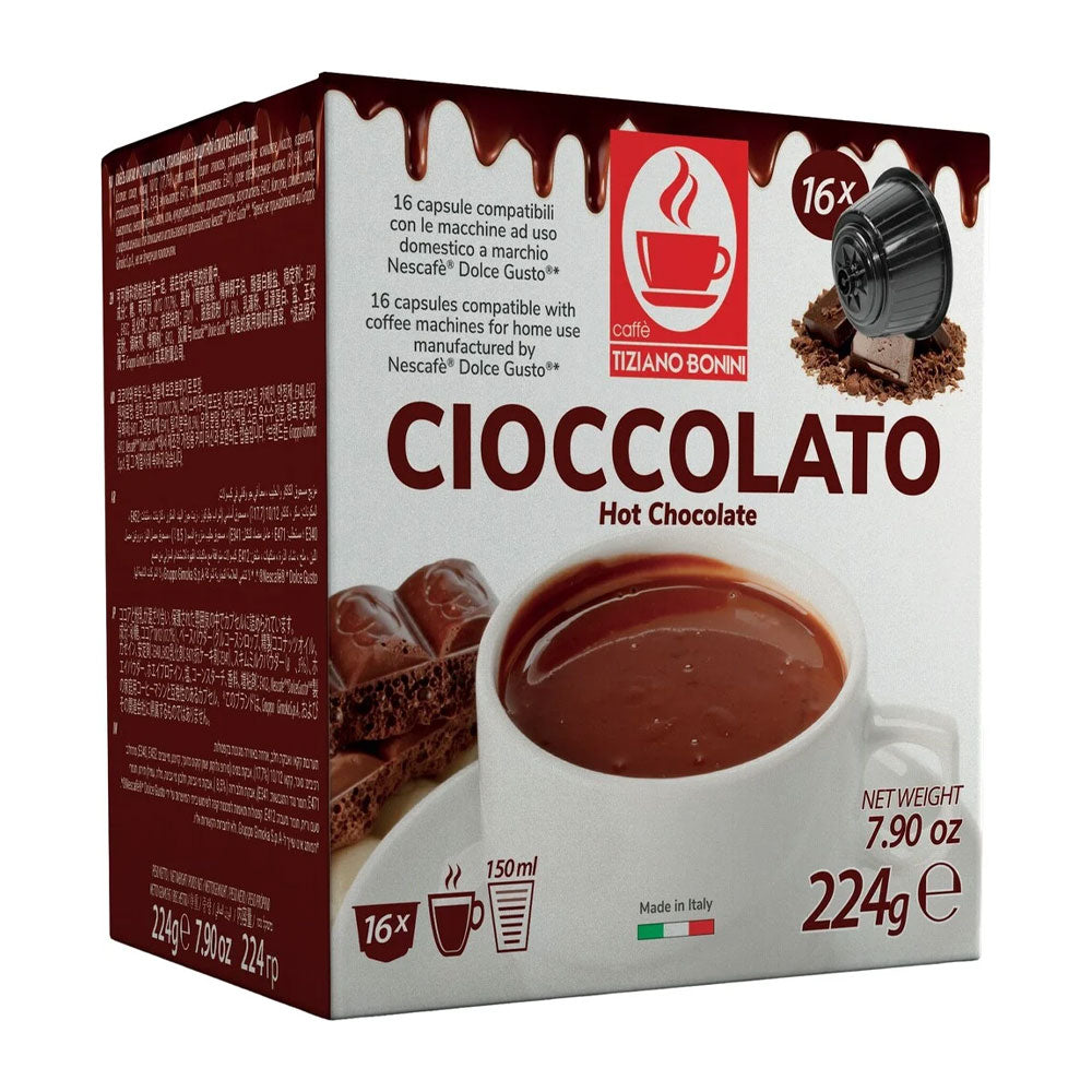 Tiziano Bonini Dolce Gusto Compatible Hot Chocolate Coffee Pods